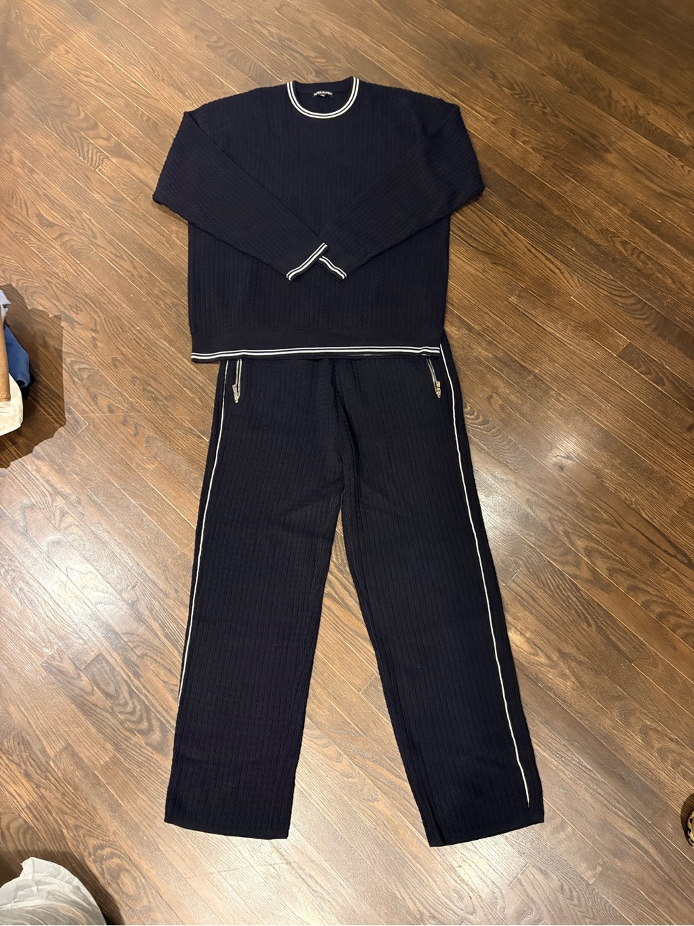 Men’s Paper Plane Navy Knit Set